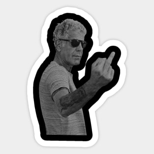 Anthony Bourdain Middle Finger Sticker